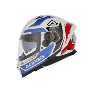 CASCO ACERBIS X-WAY GRAPHIC BLANCO / AZUL BRILLO