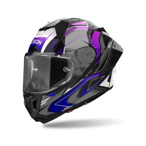 CASCO AIROH GP 800 MUST AZUL BRILLO