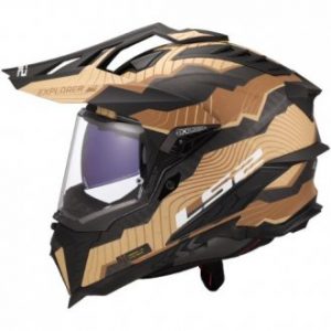 CASCO LS2 MX701 EXPLORER CARBON TRICK MARRÓN / ARENA