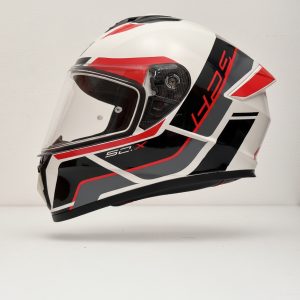 CASCO GIVI H50X GRAPHIC LINES BLANCO, NEGRO, GRIS, ROJO BRILLO