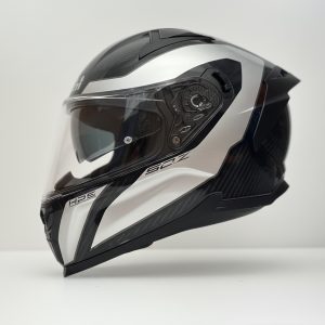 CASCO GIVI H50Z GRAPHIC CARBON NEGRO, BLANCO BRILLO
