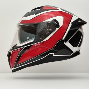 CASCO GIVI H50Z GRAPHIC CARBON BLANCO, ROJO, NEGRO BRILLO