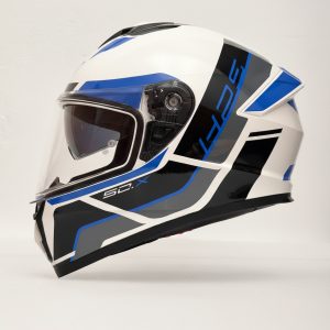 CASCO GIVI H50X GRAPHIC LINES BLANCO, NEGRO, GRIS, AZUL BRILLO
