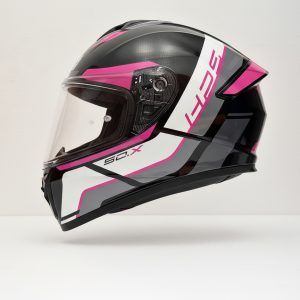 CASCO GIVI H50X GRAPHIC LINES NEGRO, GRIS, BLANCO, FUCSIA BRILLO