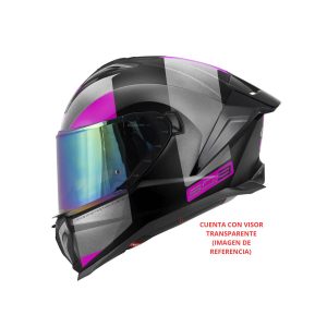 CASCO GIVI 50.3 VISION NEGRO, TITANIO, FUCSIA BRILLO