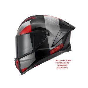 CASCO GIVI 50.3 VISION NEGRO, ROJO OSCURO BRILLANTE