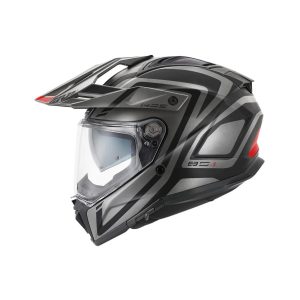 CASCO DOBLE PROPOSITO GIVI 80.1 APEX NEGRO, TITANIO, ROJO MATE
