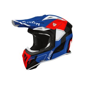 CASCO AIROH AVIATOR ACE 2 SHIELD AZUL/ROJO BRILLO