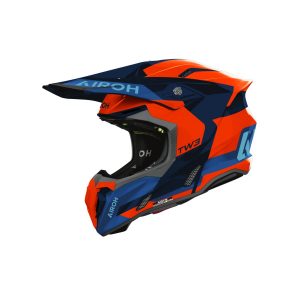 CASCO AIROH TWIST 3 FANCY NARANJA/AZUL BRILLO