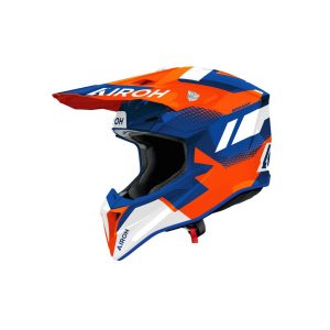 CASCO AIROH WRAAAP VISION NARANJA/AZUL BRILLO