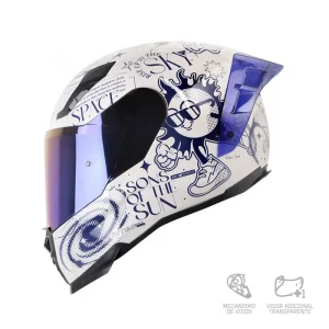 CASCO SHAFT 562 SPACES GRIS BRILLO AZUL M