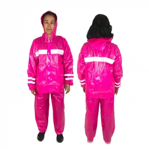 IMPERMEABLE XR-2325 XECURO PVC DOS PIEZAS ROSADO L