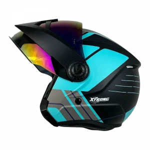 CASCO XTRONG XTR-OP15 DOT XTRONG CANYON TURQUESA MATE VISOR IRIDIUM S