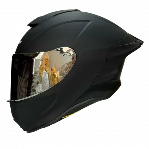 CASCO XTRONG XTR-820 NEGRO MATE VISOR PLATEADO XL