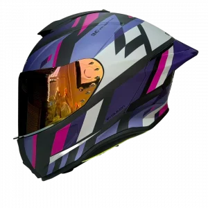 CASCO XTR-820 MANJA NEGRO-MORADO MATE VISOR MORADO M