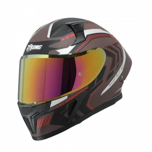 CASCO XTRONG XTR-RANGER SET DOT XTRONG SHADOW ROJO MATE VISOR ROJO