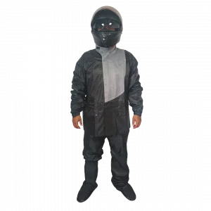 IMPERMEABLE XTRONG XTR-2327 TELA CON ZAPATO NEGRO-GRIS